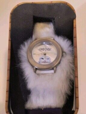 Vtg 2001 Harry Potter Hedwig Furry Watch Magical Timepiece Warner Bros Tin New